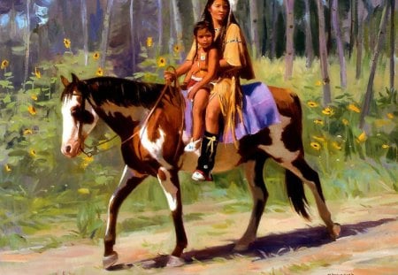 Kindred Spirits - american indian horse, indian horse, horses, indians, american indians, natives, animals