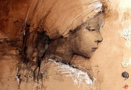 by Andre Kohn - painting, paints, oil, child, artist