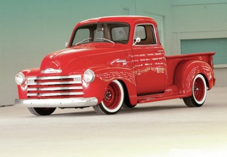 chevrolet truck - old, red, truck, chevrolet