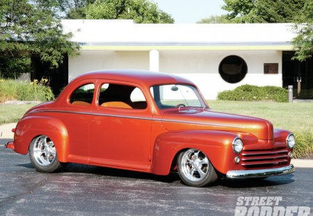 Tangerine Dream - orange, ford, classic, street rod