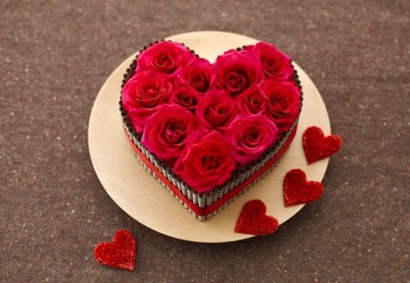 *** Heart of red roses *** - roses, red, flowers, rose, flower