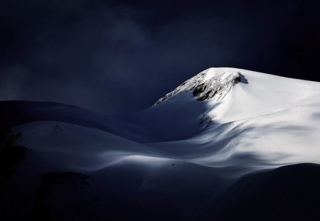 Shadows - shadows, winter, mountain, snow