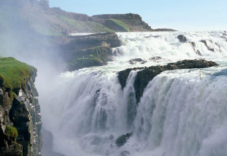 Golden Falls, Iceland - nature, fun, waterfall, river