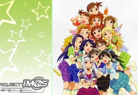 ~Project IMAS~ - girls, friends, colorful outfits, anime, idolmaster, stars