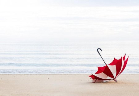 Umbrella - beach, sand, umbrella, photography