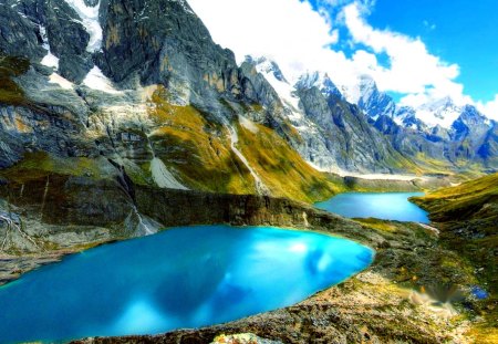 BEAUTIFUL LAKE - nature, sky, lake, mountain, bing