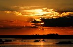 silhouettes at sunset