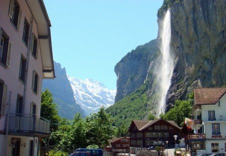 Staubbach Falls - Switzerland - staubbach falls, waterfalls, europe, switzerland