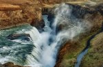 beautiful waterfall gorge