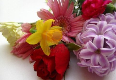 Beautiful flowers arrangement. - red, yellow, love, pink