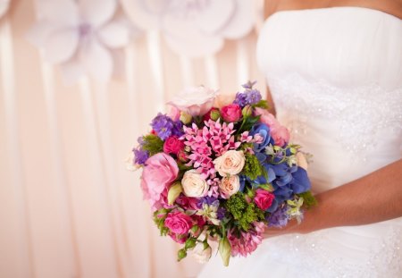 Romantic. - flowers, rose, blue, pink