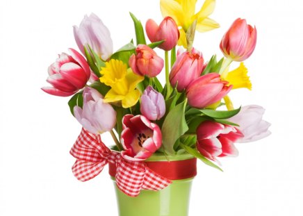 *** Tulips *** - nature, tulips, basket, flowers, flower