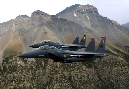 aircraft over the mountains - aircraft, over, tree, mountain