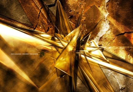 Golden Glass - abstract, golden, texture, glass