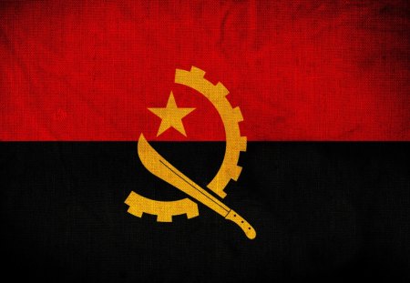 Angola - Angola, country, texture, flag