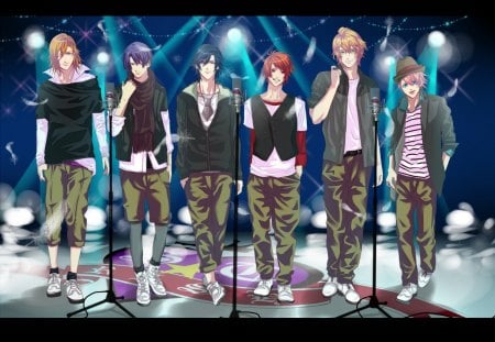 Uta no Prince Sama - anime, team, guy, long hair, boy, male, short hair, group, superstar, concert, idol, hot, uta no prince sama, singer, band, lovely, cool, sweet, diva, cute, sexy