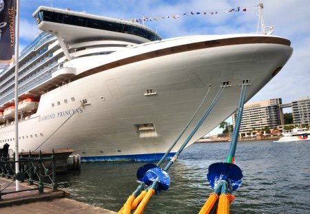 BOARDING - SHIP, ROPES, WATER, SKY