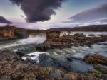 mighty river waterfall