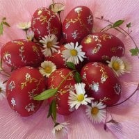 Easter Eggs and Daisies