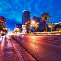 the vegas strip late at night hdr