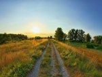 beautiful countryside sunset