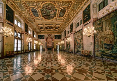 magnificent grand ballroom - room, chairs, marble, ceiling