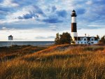 wonderful lighthouse on lake michigan