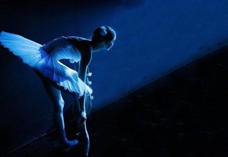 Ballerina - girl, ballerina, photo, blue