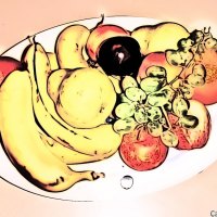 Cartoon fruit platter