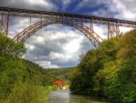 beautiful mungsten bridge in germany hdr