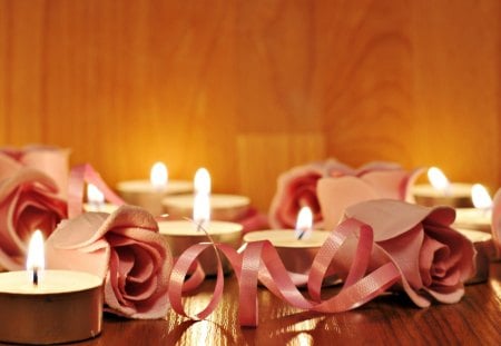 * Candles! * - pink, beauty, flowers, harmony, relaxation, candels, roses, peace, light