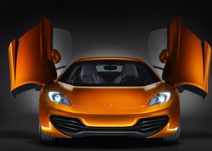 mclaren mp4 12c - orange, door, mclaren, car