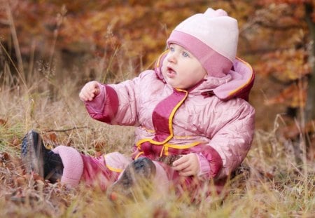 Little Baby In Pink - cute, little, pink, baby