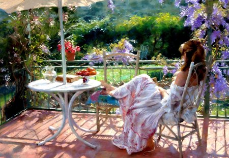 SPRING BREAK - painting, view, vicente romero redondo, break, vicente romero, spring