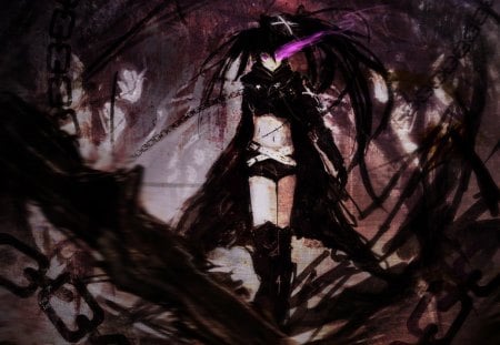 Bâ˜…Râ˜…S - purple, girl, scar, brs, cant think of a fourth, black, black rock shooter