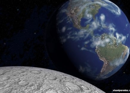 Moon And Earth - moon, Moon And Earth, earth from space, earth