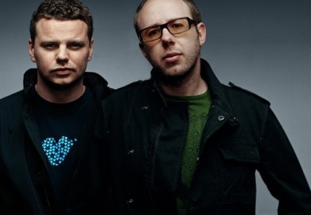 chemical_brothers - black, band, jacket, tshirt, eye glasses