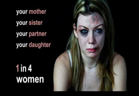 Violence - woman, battered, violence, message