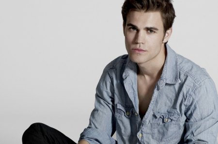 Paul Wesley - movie, paul wesley, tv series, stephane salvatore, fantasy, creature, man, blue, actor, vampire diaries