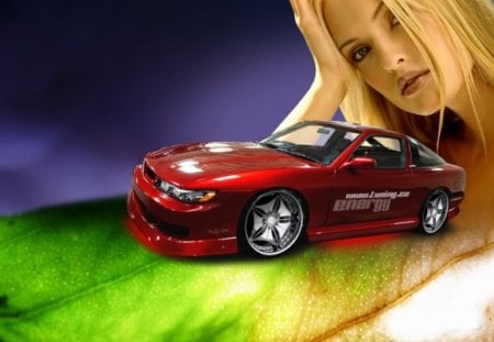 TUNING - tuning car, graphics, street racing, car, girl