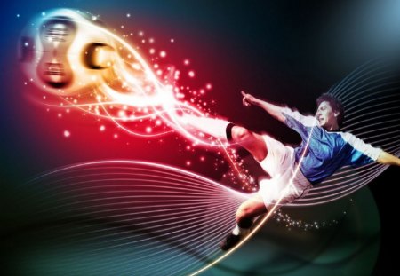 3D soccer - abstract graphics, sport, 3d, soccer