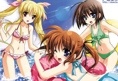 Summer Fun - hayate, nanoha, anime, fate, magical girl lyrical nanoha