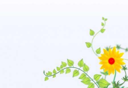 Yellow flower - flowers, vector