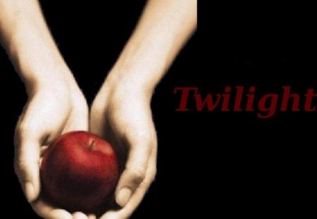 Apple in Hand. - twilight, hands, apple, logo