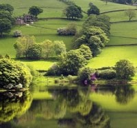 green lake reflection 