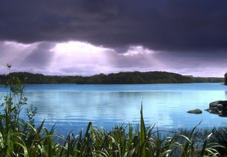 Light of God  - sky, sea, above