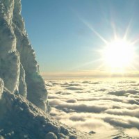 mountain over clouds 