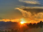 sunset over peaks 