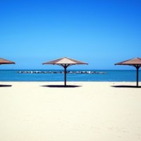 Three Beach Umbrella