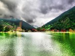 lake and town of uzungol turkey hdr